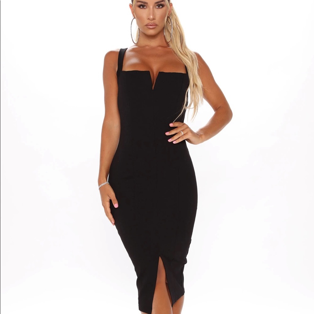 Little Black Dress - She's In Charge Midi Dress